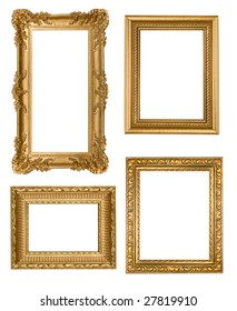 Decorative Gold Empty Wall Picture Frames Stock Photo 27819910 ...