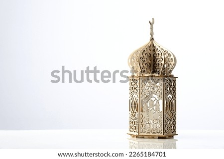 decorative lantern of mosque shape on a white background