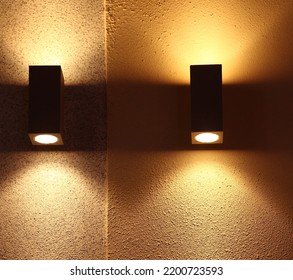 Decorative LED Wall Lamp Casting Light On The Wall