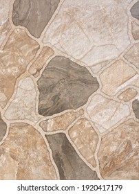 Decorative light masonry stonework wall texture, background of different sizes stones