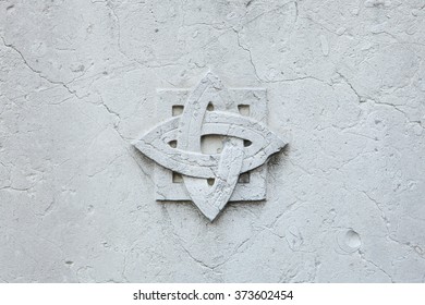 Decorative marble rosette. Background texture. 