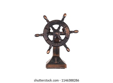 Decorative Marine Wheel On White Background Stock Photo 1146388286 ...