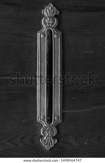 Decorative Metal Elements Decorating Doors Furniture Stock Photo