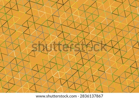 A decorative pattern featuring triangles and lines in gold on a textured background.