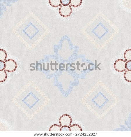 Decorative Pool or Bathroom Wall Stone Ornament. Mosaic high resolution pattern. can be used for wall and floor ceramic tiles.