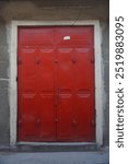 Decorative red door in Stone Town, Zanzibar