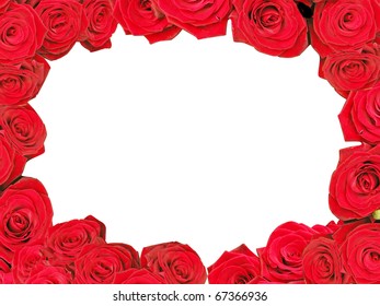 Frame Made Red Roses Isolated On Stock Photo 712494706 | Shutterstock