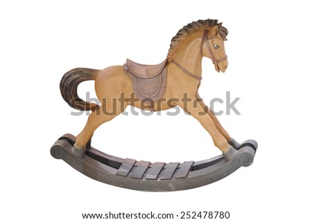 decorative rocking horse isolated under the white background