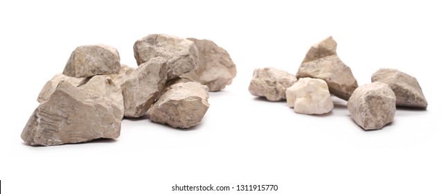 Decorative rocks isolated on white background