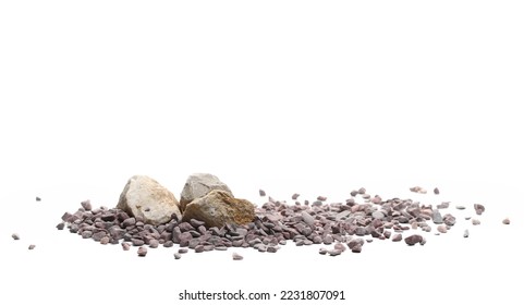 Decorative rocks isolated on white background - Powered by Shutterstock