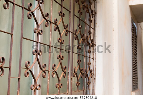 Decorative Security Bars On Window Stock Photo Edit Now 539804218