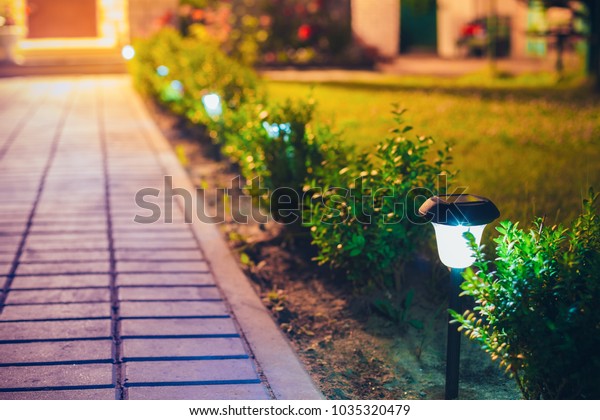 Decorative Small Solar Garden Light Lanterns Parks Outdoor Stock
