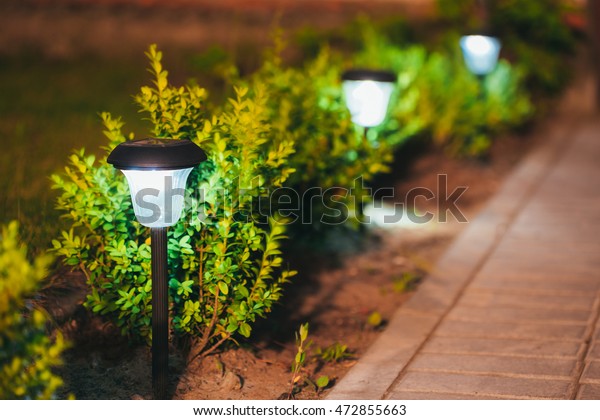 Decorative Small Solar Garden Light Lanterns Stock Photo Edit Now