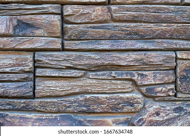 Decorative stone for wall cladding, close-up, background