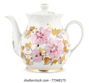 Decorative teapot isolated on white