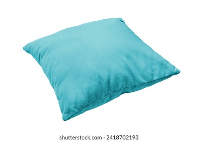 almohada rectangular color turquesa