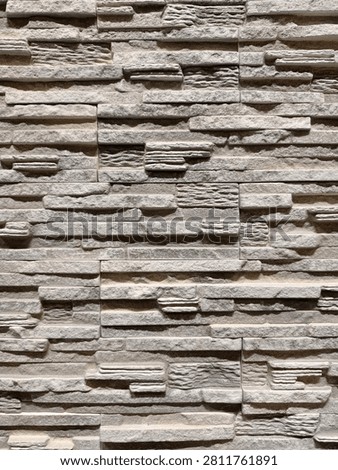 Decorative wall panels replicating brick stone and tile finishes arranged in a building store section emphasizing practical and aesthetic renovation tools
