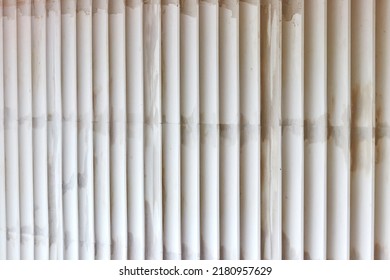 decorative wavy gypsum wall panels before painting. interior design. abstract background