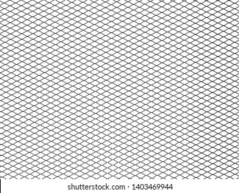 Decorative Wire Mesh Of Fence Isolated On White Background