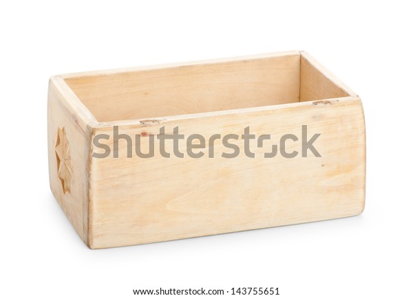 Decorative Wooden Box Isolated On White Stock Photo Edit Now