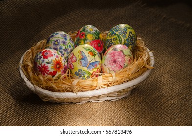 Decoupage Easter Eggs, Handmade