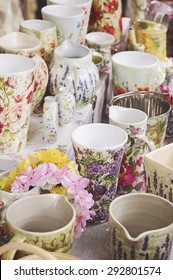 Decoupage pottery