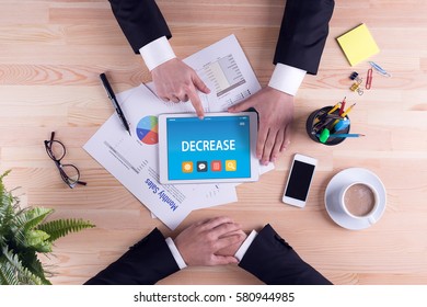 DECREASE CONCEPT ON TABLET PC SCREEN