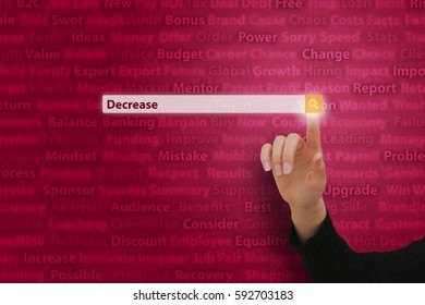 Decrease - Internet Data Technology Concept