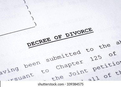 Decree Of Divorce Close-up