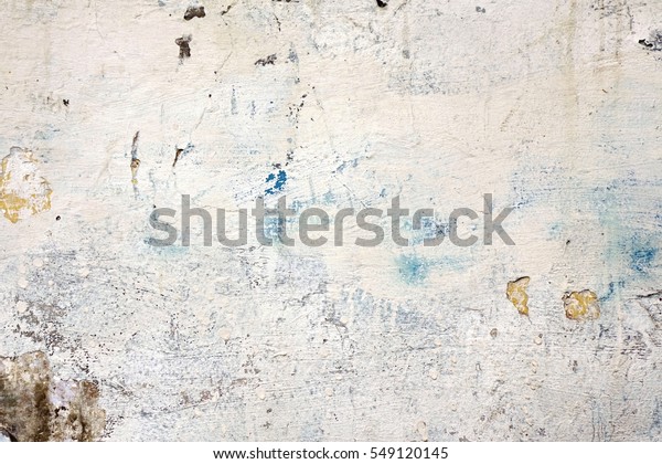 Decrepit White Dirty Plaster Wall Cracked Stock Photo (Edit Now) 549120145