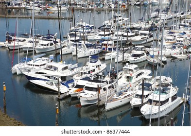 Dedicated Area For Boat Sales In Granville Island BC, Canada.