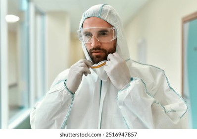 A dedicated healthcare worker carefully puts on protective gear, highlighting the vital importance of following safety and hygiene protocols to ensure the wellbeing of every patient - Powered by Shutterstock