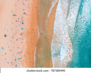 Dee Why Beach Aerial Waves