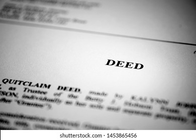 Deed For Real Estate Transfer Or Transaction Contract Paper