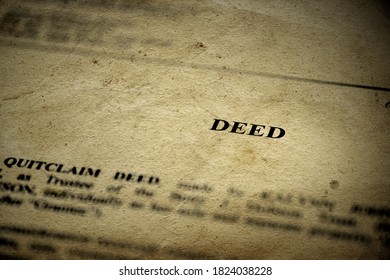 Deed for real estate transfer or transaction contract paper - Shutterstock ID 1824038228