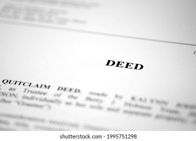 Deed For Real Estate Transfer Or Transaction Contract Paper