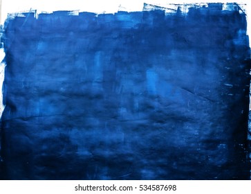 deep blue handmade background, abstract painting