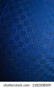 Deep Blue Kickball Dodgeball Sports Ball Inflatable Textured Grip Generic Athletic Rubber Gym Ball With Weave Texture. Wall Ball Used For Common Recreational Sports Games And Gym Class. Texture.