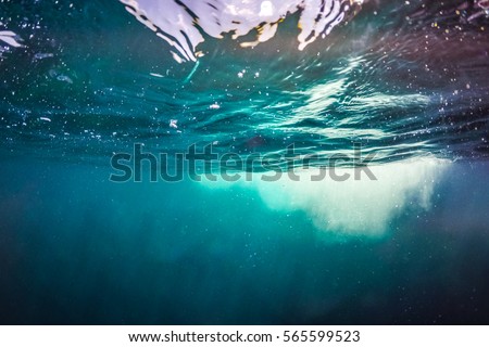 Deep blue sea background design, website template and horizontal banner.