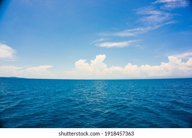 Deep blue sea with sky cloud nature landscape summer vacation - Powered by Shutterstock