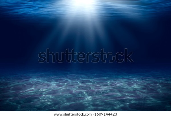 deep blue sea of\
underwater for background