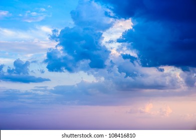 Deep Blue Sky And Clouds