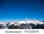 Deep Blue Sky with highest peak in New Mexico Wheeler Peak and high ridgeline 