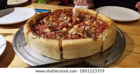 Deep Dish Chicago Style Pizza Stock photo © 