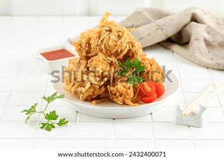 Deep Fried Chicken and Shrimp Dumpling Balls  or Udang Rambutan. 