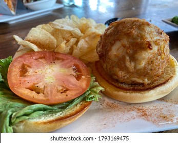 Deep Fried Crab Cake Sandwich