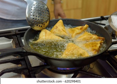 Deep Fried Food In Pan