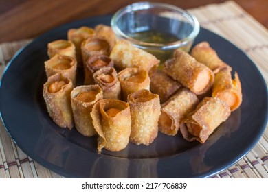 Deep Fried  Sausage In Wonton Wrappers ,Thai Food