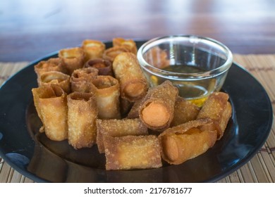 Deep Fried  Sausage In Wonton Wrappers ,Thai Food