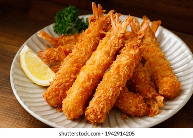 Deep Fried Shrimp On A Plate